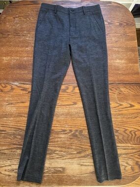 Tailored Men's Dress Pants in Charcoal Plaid